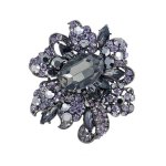 Midnight Majesty Gemstone Brooch or Lapel Pin