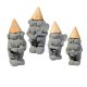 Bamboo Hat Gnome Garden Figurines Set of 4