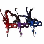 Floral Venetian Carnival Mask on a Stick