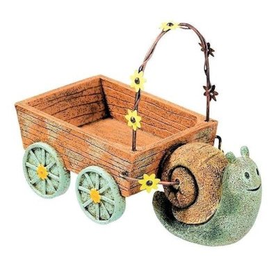 Snail Cart Fairy Garden Figurine by Grasslands Road