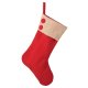 Burlap & Buttons Christmas Stocking