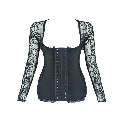 Good Goddess Steel Boned Black Shape Wear Top
