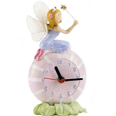 Granting Wishes Clock Fairy Figurine