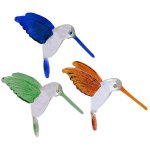 Hummingbird Ornaments Handmade Glass Set of 3