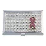 Pink Ribbon Credit Card Wallet by Spring Street Design