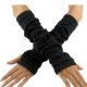 Black Long Fingerless Gloves