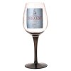 Funny Title Black Stem Wine Glass
