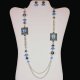 Beaded Necklace in Blue Jewelry Set