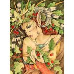 Wood Nymph Fairy Fantasy Art by Linda Ravenscroft