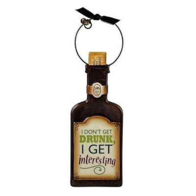 Funny Wine Bottle Shape Wall Sign