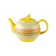 Bright Lemon Striped Ceramic Teapot by Grasslands Road