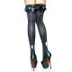 Spider Web Design Black Thigh High Stockings