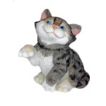 I Know, I'm Just Too Cute Grey Tabby Cat Figurine