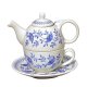 Blue Floral Tea for One Set from Andrea by Sadek