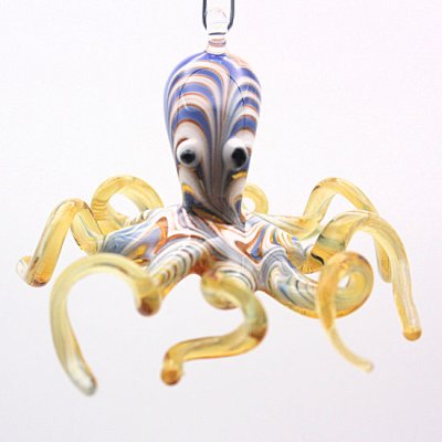Octopus Figurine Ornament Handmade Glass by Egyptian Museum
