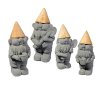 Bamboo Hat Gnome Garden Figurines Set of 4