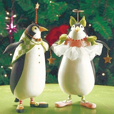 Thaddeus Penguin Large Ornament by Patience Brewster