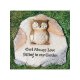 Daisy Eyes Owl Figurine Stepping Stone or Garden Sign