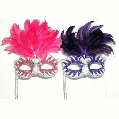 Mardi Gras Carnival Venetian Mask on a Stick