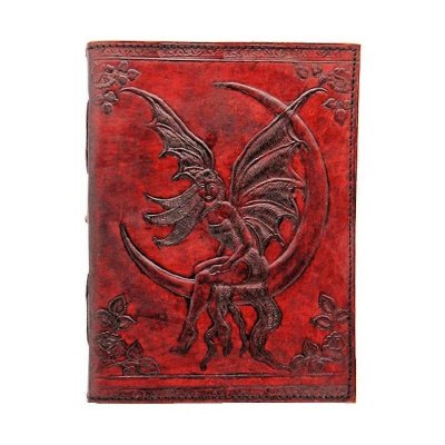 Fairy in the Moon Large Handmade Leather Journal