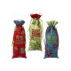 Embroidered Funny Sayings Christmas Wine Gift Bags