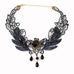 Black Rose in Lace Choker Necklace