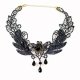 Black Rose in Lace Choker Necklace