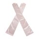 Light Pink Satin Long Glamorous Formal Gloves