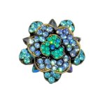 Blue Rose Brooch by I Love Bracelets