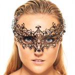 Blush Enchantress Masquerade Mask Black Laser Cut Metal