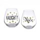 Naughty or Nice Christmas Stemless Wine Glass