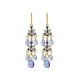 Blue Dazzle Chandelier Earrings by I Love Bracelets