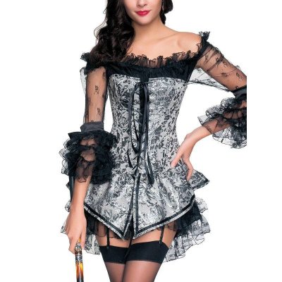 Silver Siren Riding Habit Corset Dress