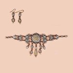 Blue Chandelier Choker Jewelry Set by I Love Bracelets