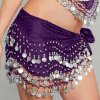 Silver Coin Hip Scarf Belly Dance Costume