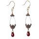 Filigree Garnet Drop Chandelier Earrings by Robin Goodfellow