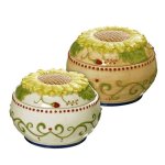 Sunflower Delight Ceramic Votive Candle Holder
