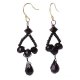 Onyx Triple Drop Chandelier Earrings by Robin Goodfellow