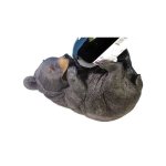Black Bear Figurine Lying Down Wine Holder