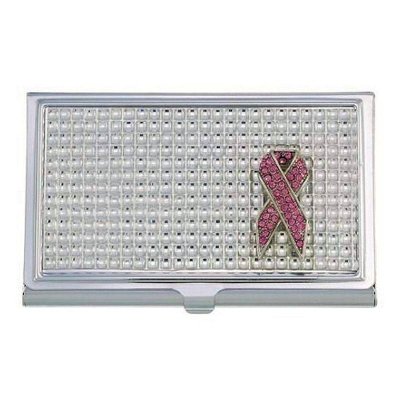 Pink Ribbon Credit Card Wallet by Spring Street Design