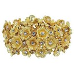 Golden Flowers Bracelet by Spring Street Designs