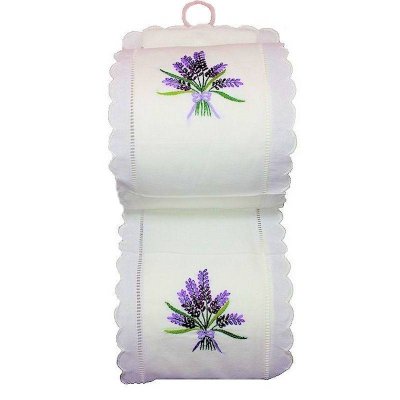 Lavender Design Handmade Linen Toilet Paper Holder