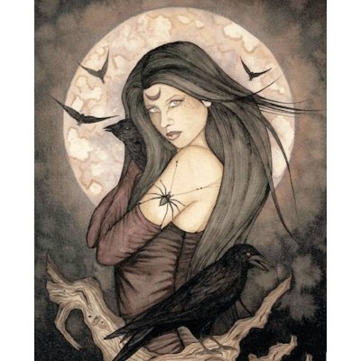 All Hallows Eve Witch Fantasy Art by Jessica Galbreth