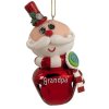 Cartoon Jingle Bell Character Christmas Ornament