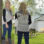 Black & White Sleeveless Sweater Vest