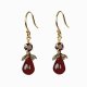 Garnet Drop Beaded Earrings by Robin Goodfellow
