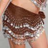Silver Coin Hip Scarf Belly Dance Costume