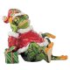 Santa Frog Christmas Figurine Trinket Box by Keren Kopal
