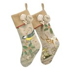 Burlap & Roses Christmas Stocking