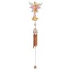 Orange Stained Glass Fairy Figurine Wind Chime